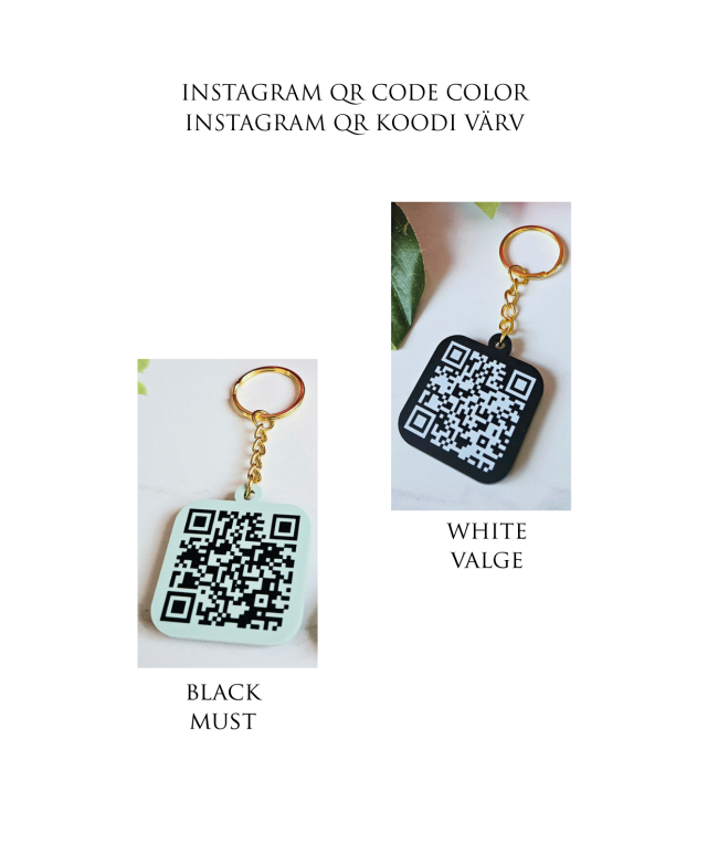 Isikupärane võtmehoidja Instagram QR koodiga SININE